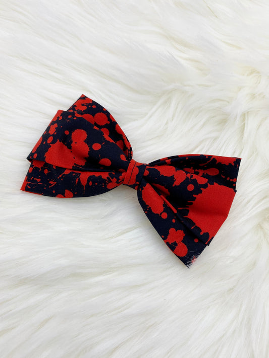 Blood Splatter Hair Bow